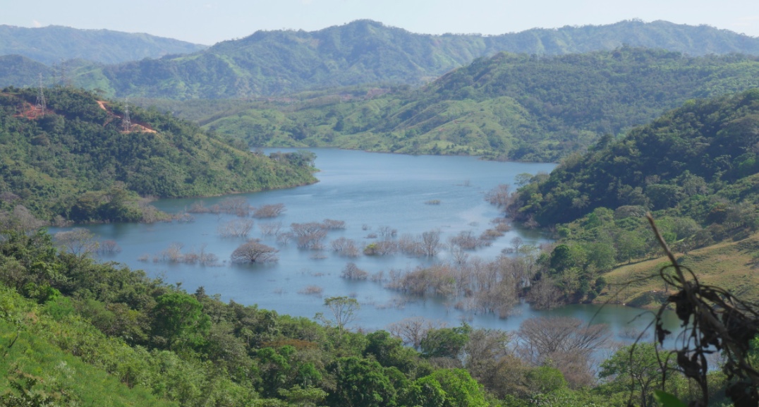 Flood land in Kiad, an indigenous Ngäbe-Buglé community upstream from the Barro Blanco Hydroelectric power plant. The reservoir created by the Barro Blanco hydroelectric dam extends miles upstream, flooding houses and farmland of the Ngäbe-Buglé people.