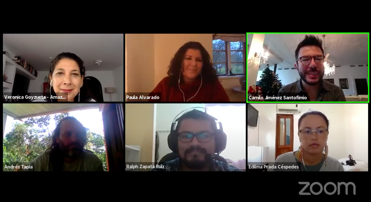 This webinar, hosted in Spanish, from the Amazon Rainforest Journalism Fund and The Tenure Facility aimed to foster a dialogue on the importance of connections between indigenous or local storytellers and journalism in a time of rapid global and environmental change. This webinar, hosted in Spanish, from the Amazon Rainforest Journalism Fund and The Tenure Facility aimed to foster a dialogue on the importance of connections between indigenous or local storytellers and journalism in a time of rapid global and environmental change.