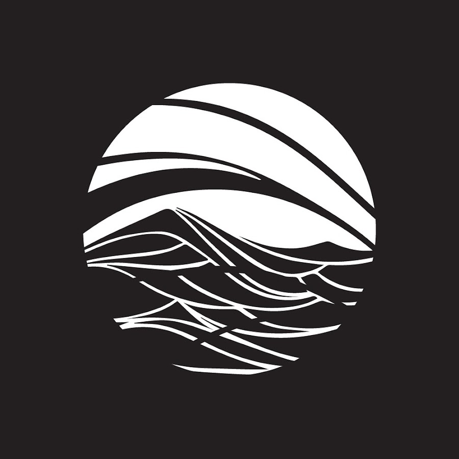 black and white digital illustration of waves and sky
