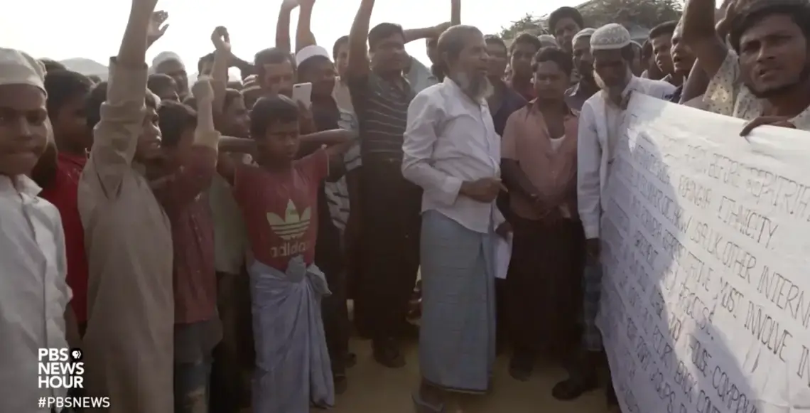 Screenshot from PBS NewsHour. Bangladesh, 2018.