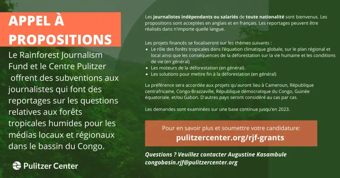 Congo basin RJF grants description
