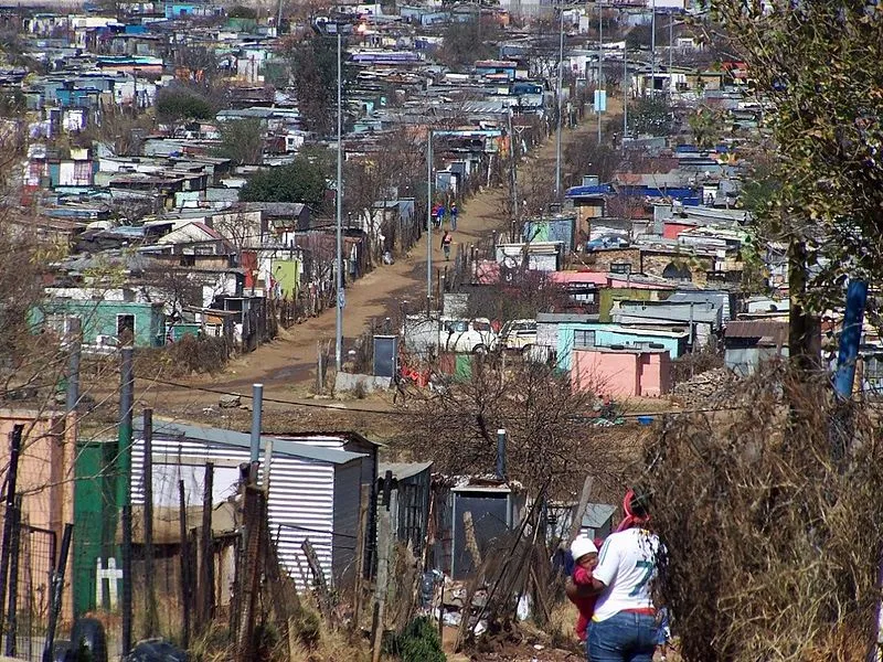 Soweto Housing, Johannesburg. Image by Kevin Gabbert/Wikimedia Commons. South Africa, 2009.