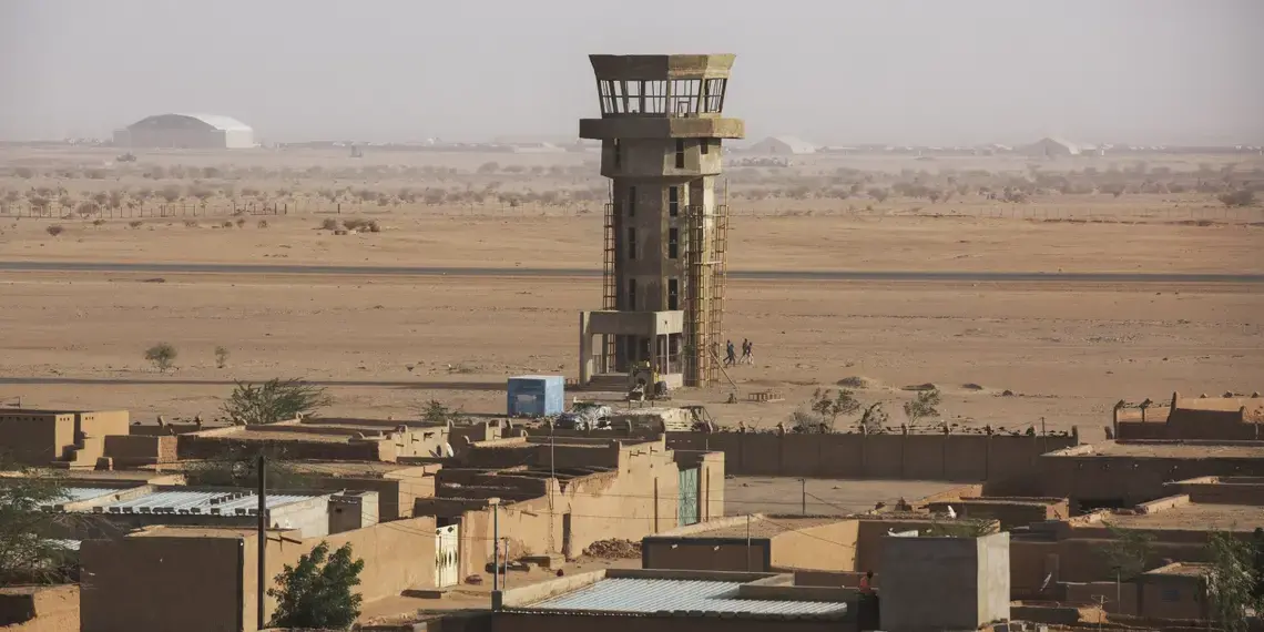 The American military base is seen in the distance in Agadez, Niger, Jan. 15, 2018. Image by Joe Penney. Niger, 2018.