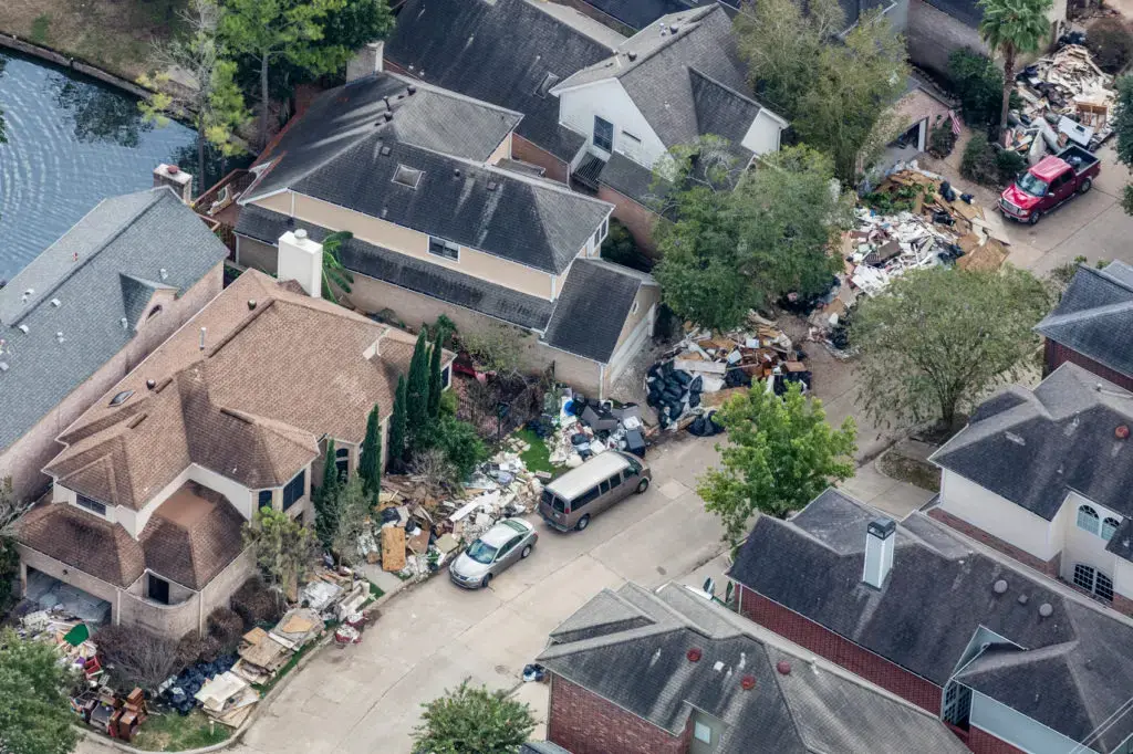 Hurricane Harvey flooded entire neighborhoods of Houston. Image by Alex MacLean. United States, 2018.