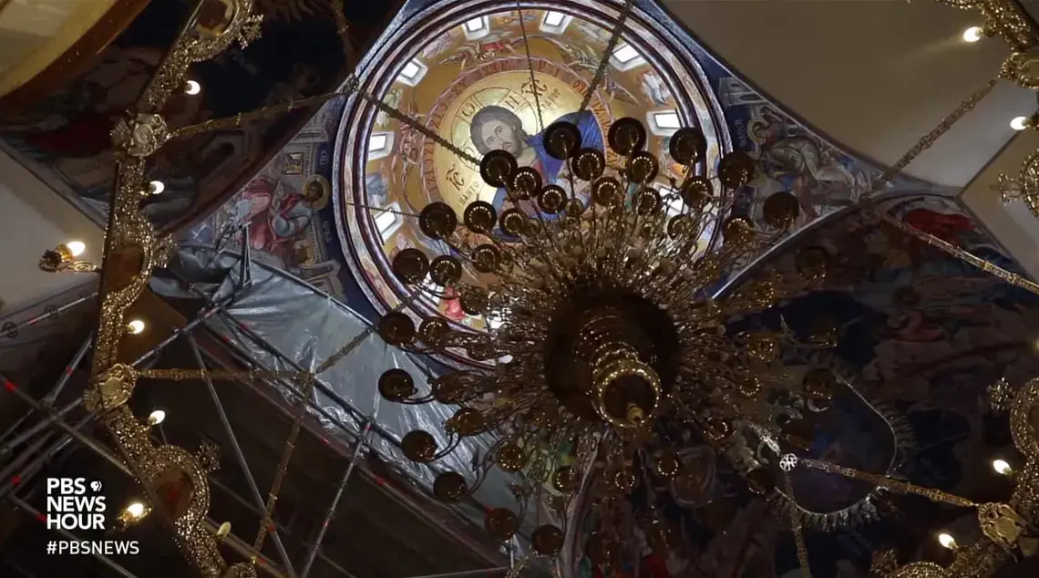 Religion and nationalism are key factors in preventing peace in the Balkans. Image by the PBS NewsHour. Serbia, 2018.