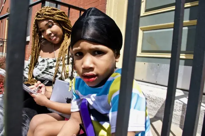 Courtnesha Rogers says Angelo (pictured), Angele and Angelino want to be around people. "They don't understand why they can't see their friends." Image by Wiley Price / St. Louis American. United States, 2020.