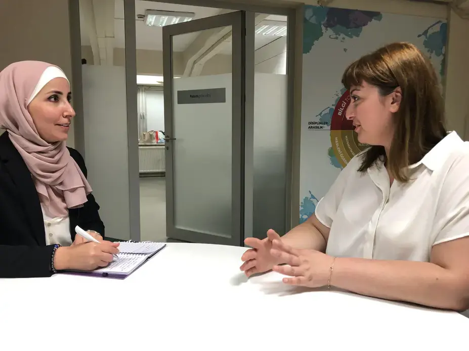 Ayse Gul Celenk, project manager at Bahcesehir University Istanbul. Image by Nageen Asi. Turkey, 2019.