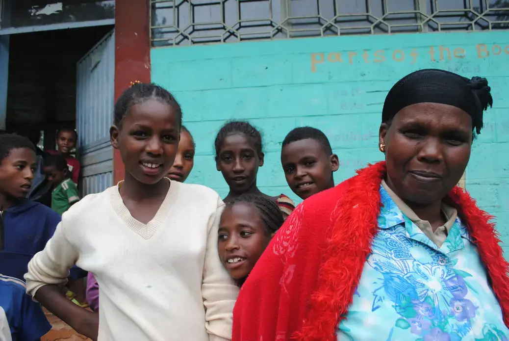 A mother in southern Ethiopia (right) underwent female genital mutilation as a young woman