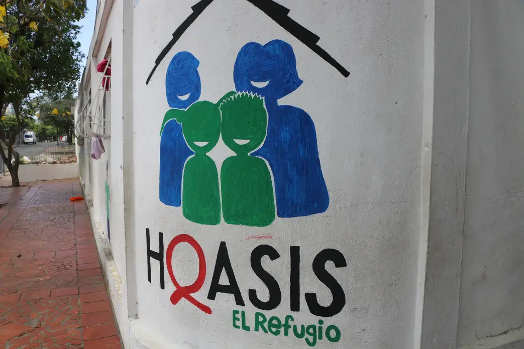 Mural outside of&nbsp;Fundación Hoasis in Cúcuta, Colombia. Image by Patrick Ammerman. Colombia, 2019.