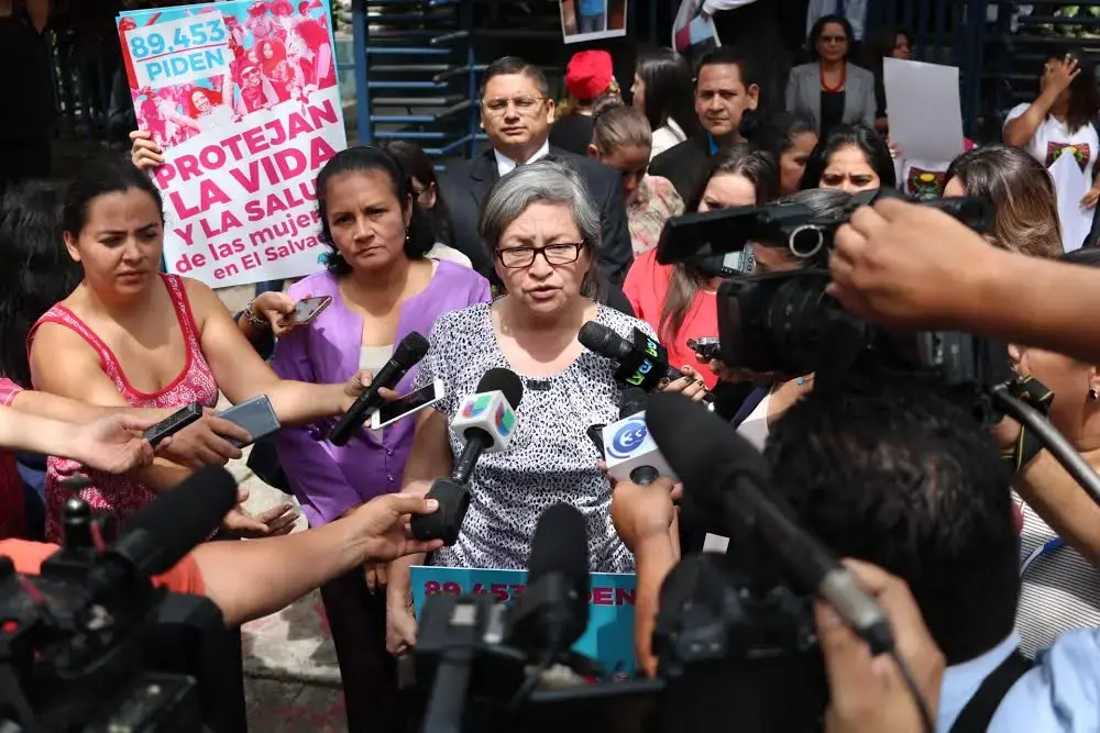El Salvador is one of only five countries in the world where abortion is illegal under any circumstance, and even a miscarriage can lead to 30 years in jail. In August 2017, activists in El Salvador protested in front of the Legislative Assembly to change the law and legalize abortion under certain cases including rape and when a pregnancy threatens the life of the mother. Image by Lauryn Claassen. El Salvador, 2017.