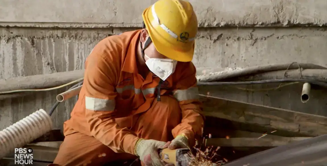 Chinese companies are constructing roads, pipelines and railroads across the globe. But they are also building China’s influence, and critics in the U.S. and Asia worry Belt and Road projects can reduce countries’ sovereignty and grow Chinese power. Image courtesy of PBS NewsHour. China, 2019.