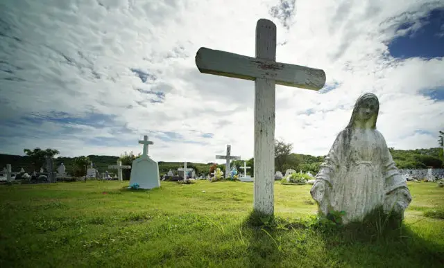 Guam's Holy Cross cemetary. Image by Cory Lum. Guam, 2017.