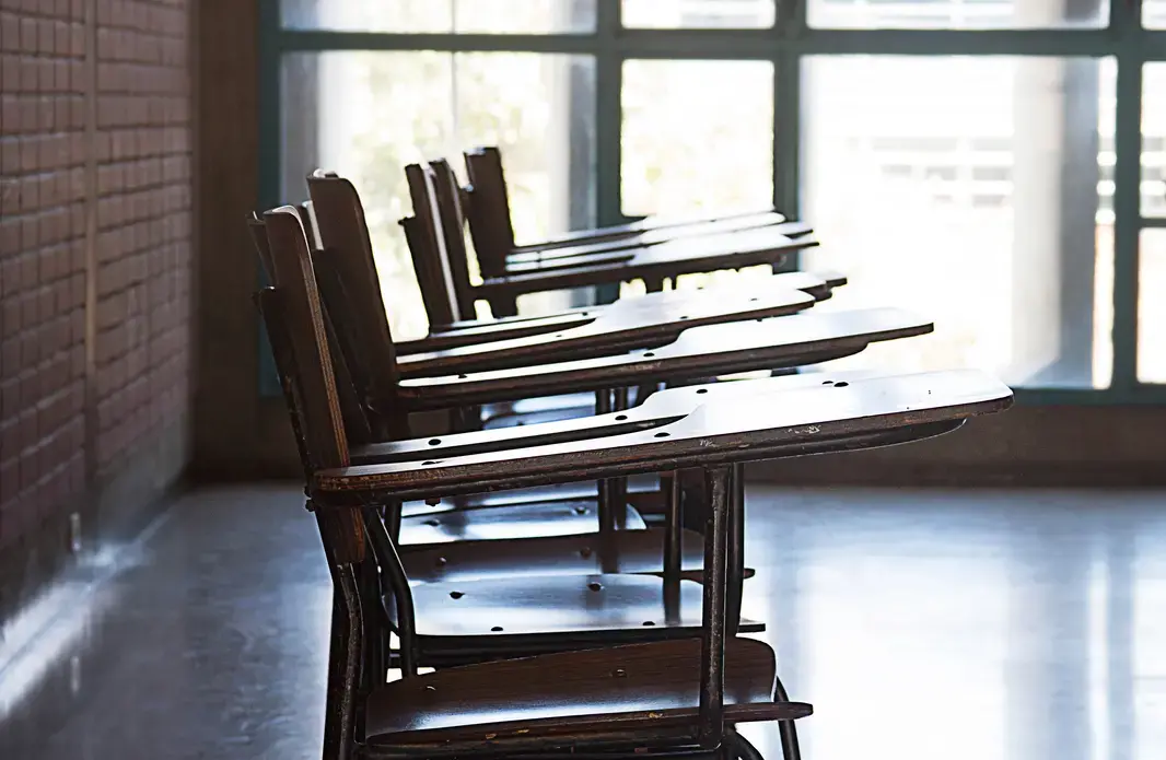 An empty school classroom in Caracas, Venezuela. Image by Molina86 / Shutterstock. Venezuela, 2018.