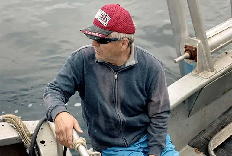 Salmon fisherman Malcolm Sampson, an ethnic-Tsimshian and member of the Lax Kwalaams First Nation. Image by Jim McAuley. British Columbia, 2017.