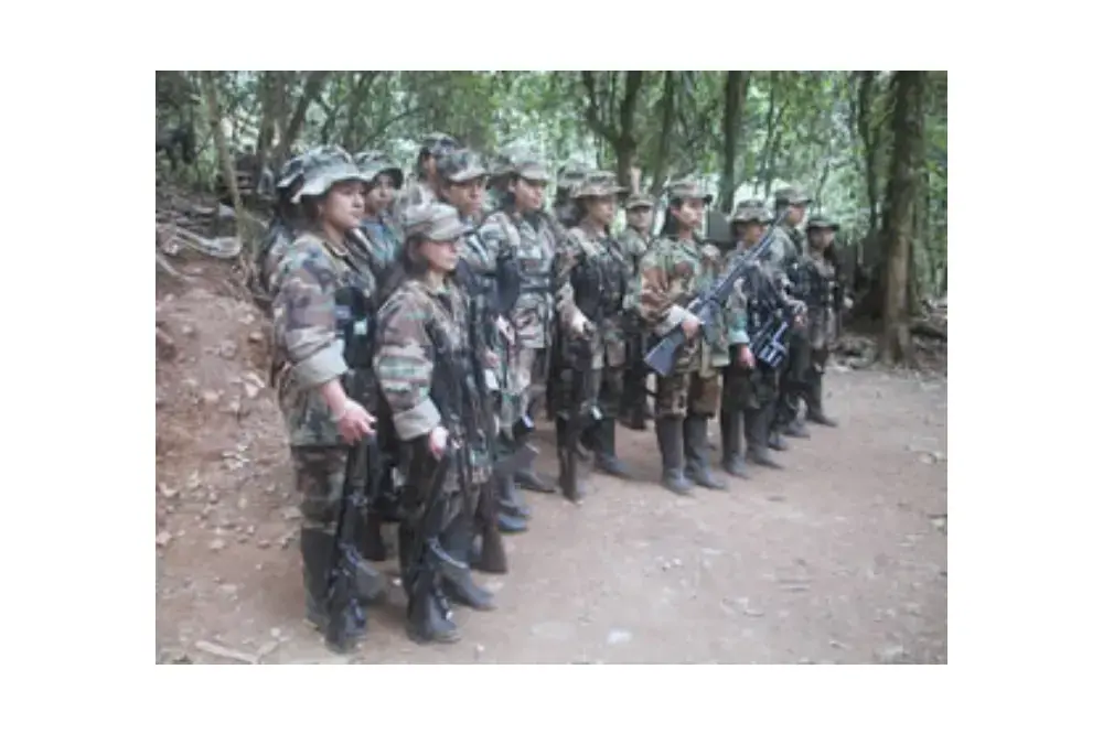 FARC guerrillas during the Caguan peace process March 22. Image by DEA Public Affairs [Public domain], via Wikimedia Commons. Colombia, 2006.
