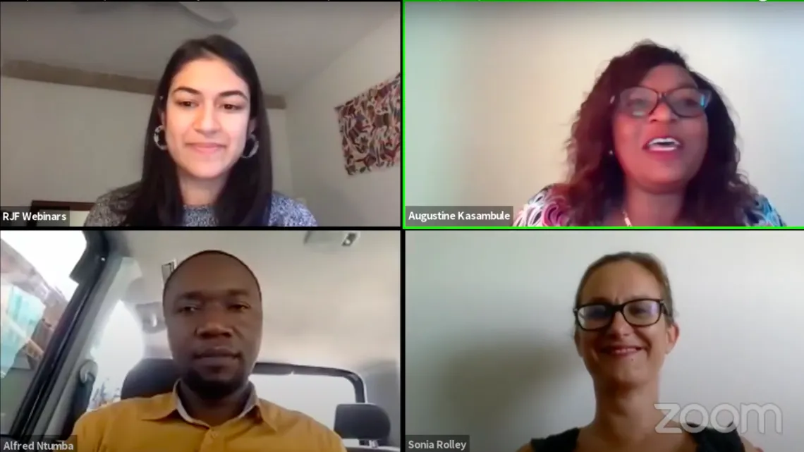 The Congo Basin Rainforest Journalism Fund hosted the fourth and final module of its webinar series on December 4, 2020. The session, titled “Preparation and protection of the journalist in the production of field reports,” featured panelists Sonia Rolley and Alfred Ntumba.