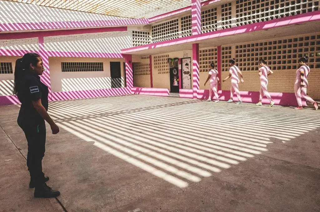 Women in pink