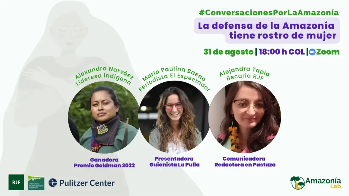 banner.png event graphic for La defensa de la Amazonía tiene rostro de mujer