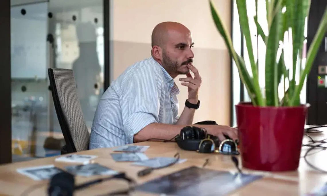 Originally from Raqqa, Syria, Hamoudi was forcibly outed as gay at the age of 13, when he was caught having sex with a male friend. He actively protested against the Syrian regime and Islamic State and faced physical and psychological torture. Since moving to Berlin, Hamoudi has worked in the cultural sector and most recently with an organisation helping to rebuild civil society in Raqqa. Image by Bradley Secker. Germany, 2020.