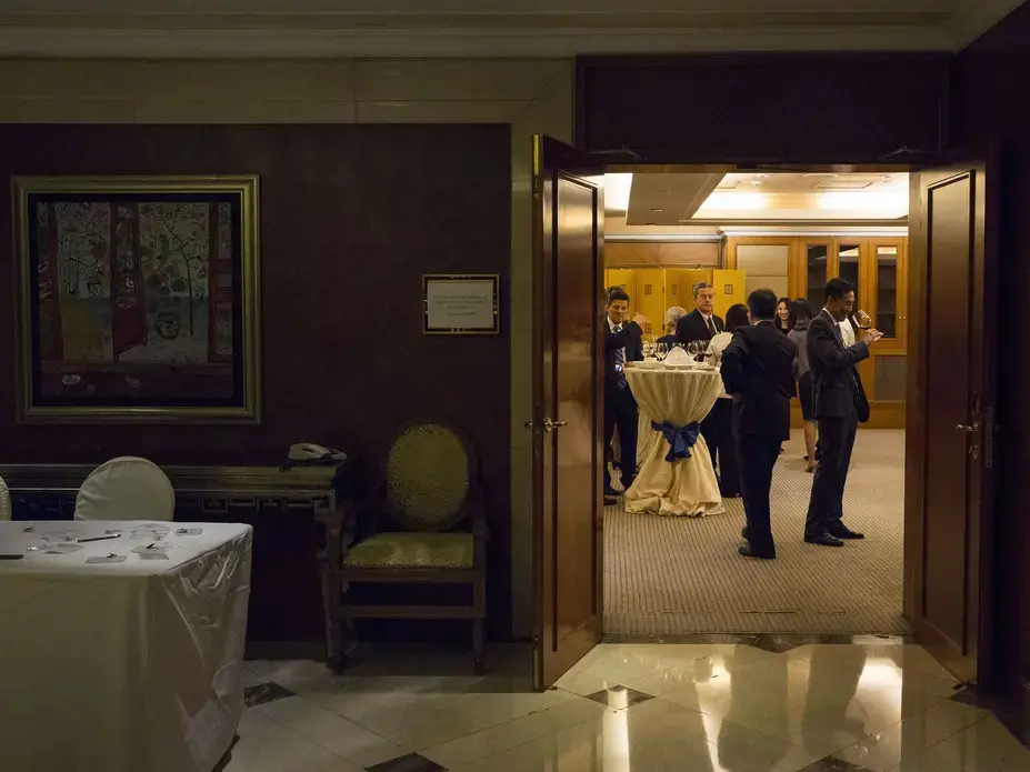 Iowa Sister States hosts a reception for Iowans and people with ties to Iowa ahead of a groundbreaking for the US-China Friendship Demonstration Farm later in the week, on Wednesday, Sept. 20, 2017, in Beijing, China. Image by Kelsey Kremer. China, 2017.