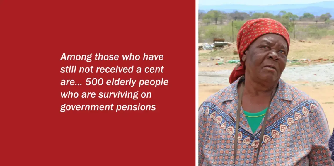 Poverty and hardship is etched on the faces of women still waiting to benefit from the MalaMala land claim. Image by Michelle Nel. South Africa, 2019.
