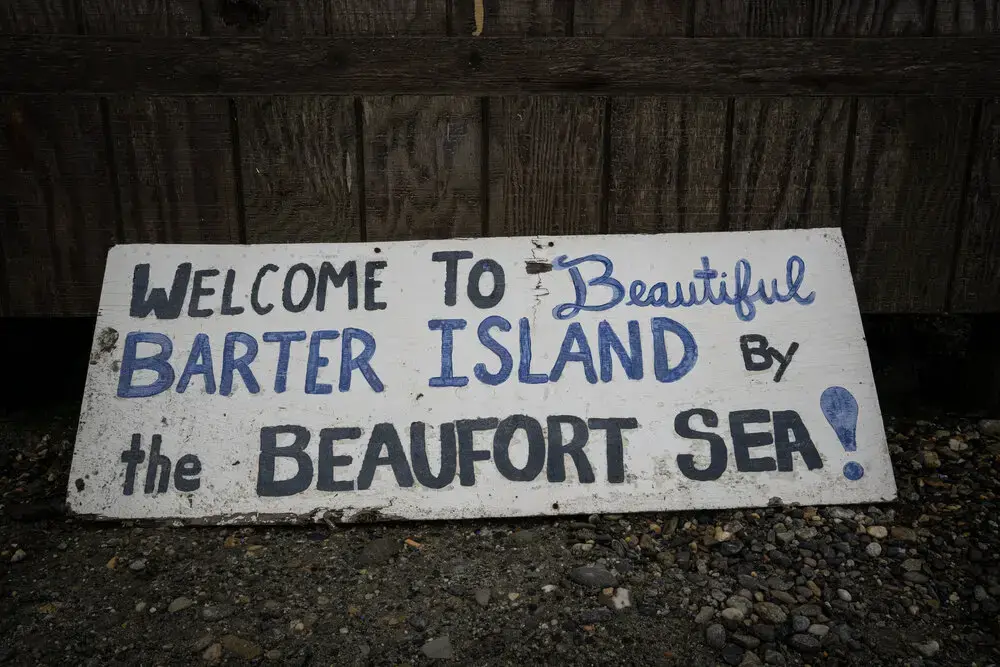 Another sign in Kaktovik. Image by Nick Mott. United States, 2019.