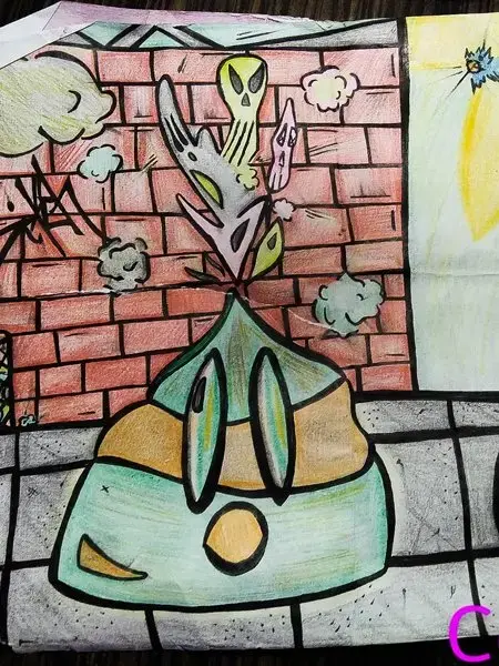 Ashley shares a drawing inspired by the pandemic and talks about applying for public housing. Image by Ashley Belcher. United States, 2020.