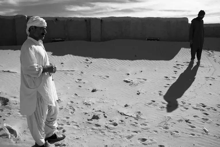 A fisherman who lives in a small village on the dried lake. Image by Ako Salemi. Iran, 2016.