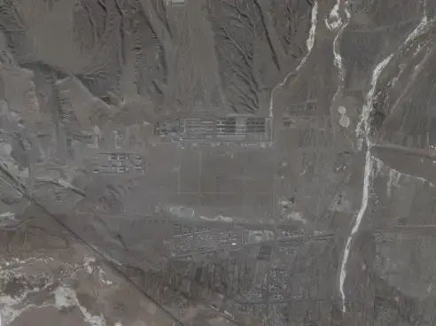 Dabancheng District, Ürümqi Prefecture. Image Courtesy of Baidu/Planet Labs. China, undated.