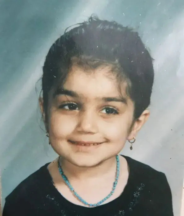 A school portrait of Zahra Ahmad taken in 2001. Image courtesy of Ahmad family.