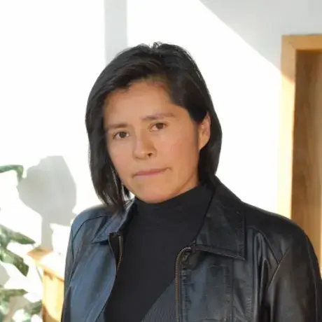 photo of woman in leather jacket