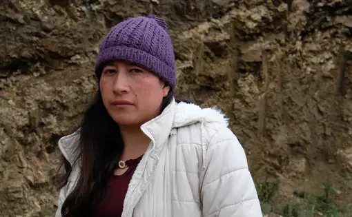 Elizabeth Durazno of Rio Blanco village. Image by Ning Hui. Ecuador, 2019.