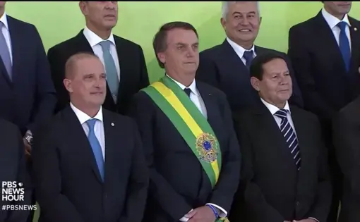 Brazilian President Jair Bolsonaro. Image by PBS NewsHour. Brazil, 2019.