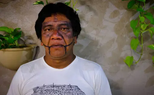 Kayapo leader Dotô Takakire is one of the main critics of the Ferrogrão "grain train" due to its projected environmental impacts. Image by Heriberto Araújo. Brazil, 2019.