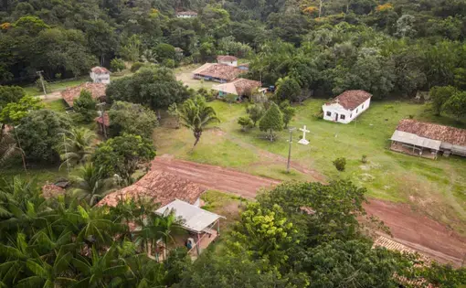 Aerial view of a Quilombola Territory in Jambuaçu, Pará.