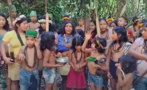 foto extraída del video tomado por la comunidad Awa
