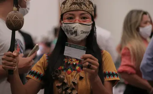 Vanda Witoto, first woman in Amazonas to be vaccinated against Covid-19