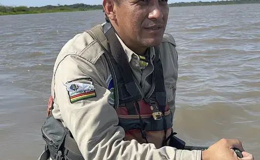 A man sitting in a boat.