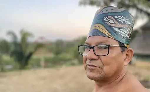 A close-up shot of chief.