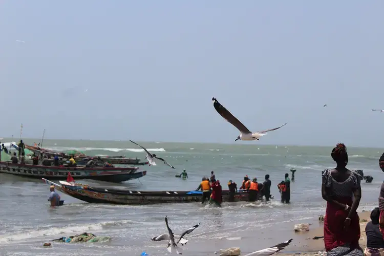 Tanji fishing village beach. Image by Nosmot&nbsp;Gbadamosi. The Gambia, 2018.