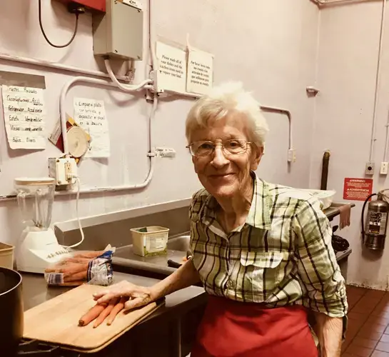 Sister Beatrice Donnellan, an Irish-born nun, directs Casa Vides.&nbsp;Image by Lily Moore-Eissenberg. United States, 2019.