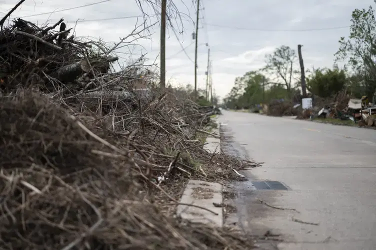 The destruction from back-to-back Hurricanes Laura and Delta remains vast in most neighborhoods of Lake Charles. A global pandemic has helped to slow recovery efforts. Image&nbsp;by Katie Sikora. United States, 2020.