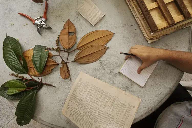 From huge swaths of rainforest down to individual leaves on trees, scientists are learning about how the ecosystem sustains itself and how these effects ripple across the globe. Image by Victor Moriyama. Brazil, 2019.