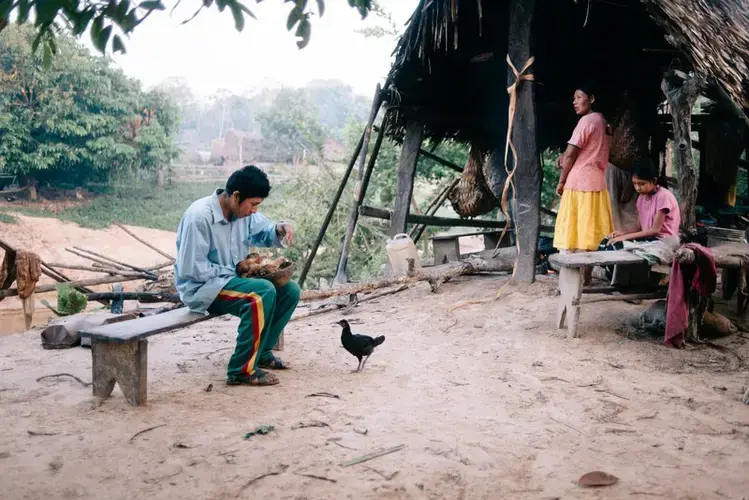 Santos and Natividad, his wife, in his house on the banks of the Black River. Image by Manuel Seoane. Bolivia, 2019.