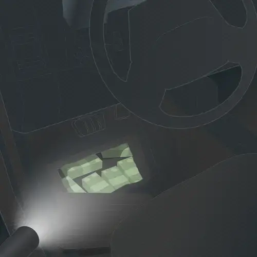 Police look for cash in unusual compartments, like an extra gas tank or battery compartment. Image by David Kovaluk. 2019.