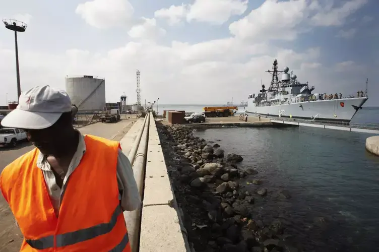 A port in Djibouti, where Russia was barred from building a military base. Image by Carsten Koall. Djibouti, 2018.&nbsp;