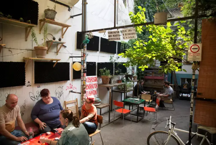 The scene at Auróra during my visit. Image by Zack Beauchamp for Vox. Hungary, 2018.
