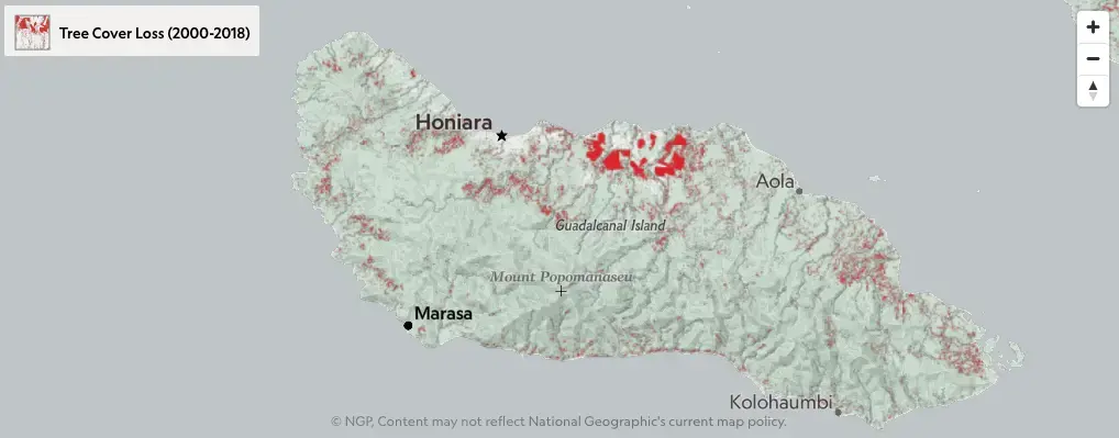 Graphic courtesy of National Geographic. Solomon Islands, 2020.