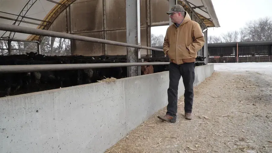 Scott VanderWal, vice president of the American Farm Bureau and president of the South Dakota Farm Bureau, raises cattle and crops near Volga, South Dakota.&nbsp;Image by Brad Van Osdel / South Dakota Public Broadcasting. United States, 2020.