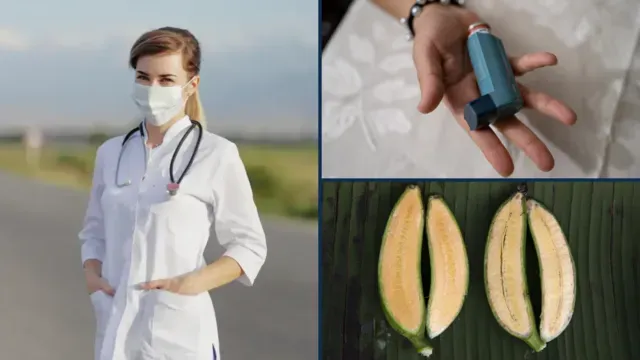 Collage of health-related images.